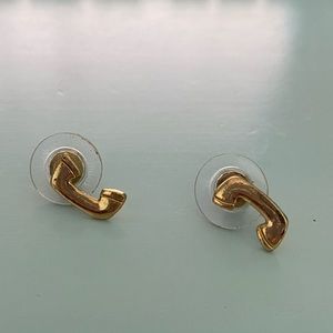 Gold kate spade phone studs